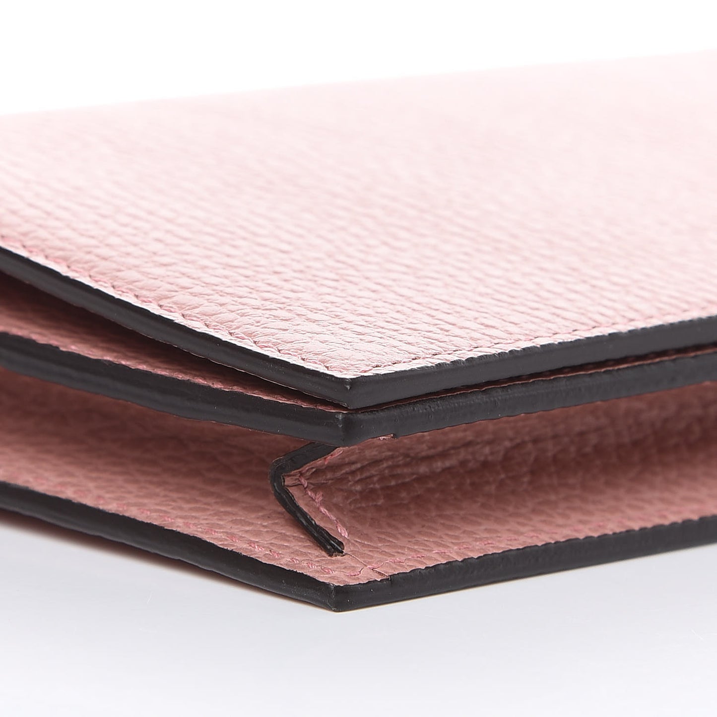 Dollar Calfskin Medium Betty Chain Wallet Soft Pink