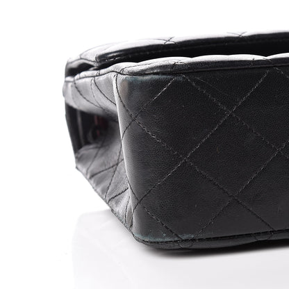 Chanel Lambskin Quilted Medium Double Flap Bag Black 10 of 27