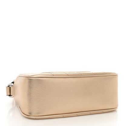 Gucci Metallic Sakai Be Green Calfskin Diagonal Stitched Small Blondie Shoulder Bag Golden Beige 4 of 10