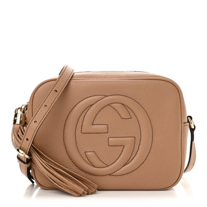 Gucci Pebbled Calfskin Small Soho Disco Bag Camelia 1 of 11