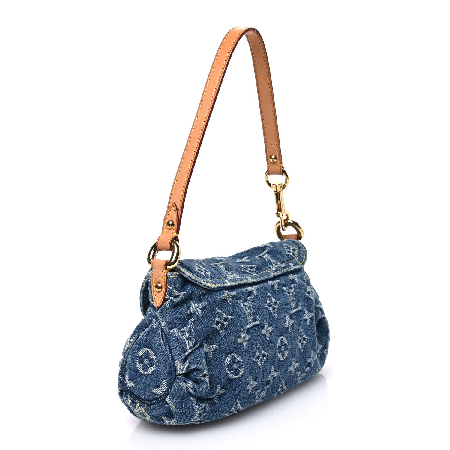 Louis Vuitton Monogram Denim Mini Pleaty Blue 3 of 10