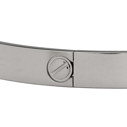 Cartier 18K White Gold LOVE Bracelet 19 7 of 9