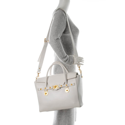 Versace Vitello Calfskin Large Signature Tote White 2 of 7