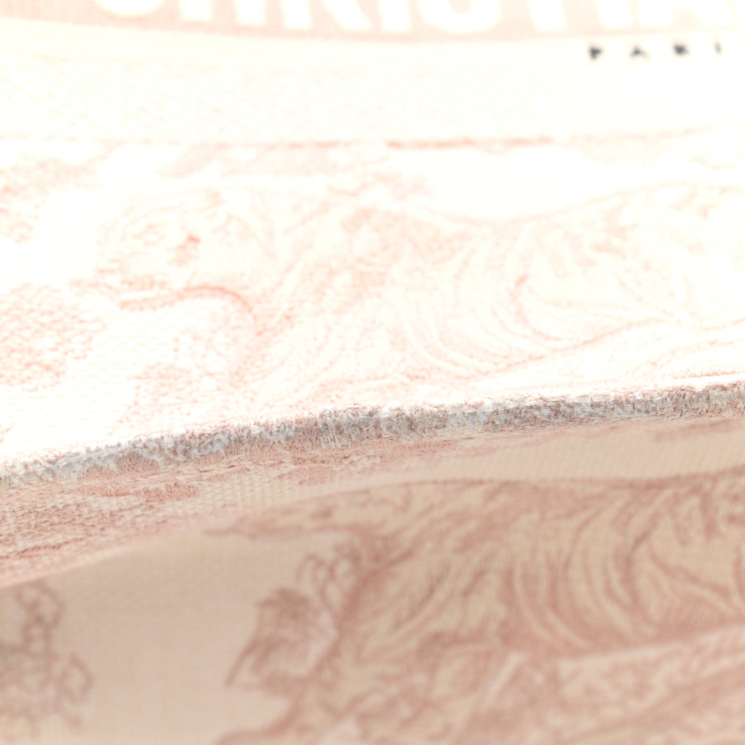 Christian Dior Canvas Embroidered Medium Dioriviera Toile De Jouy Book Tote Rose 12 of 14