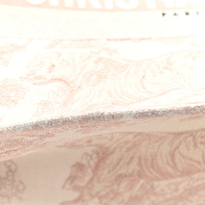 Christian Dior Canvas Embroidered Medium Dioriviera Toile De Jouy Book Tote Rose 12 of 14