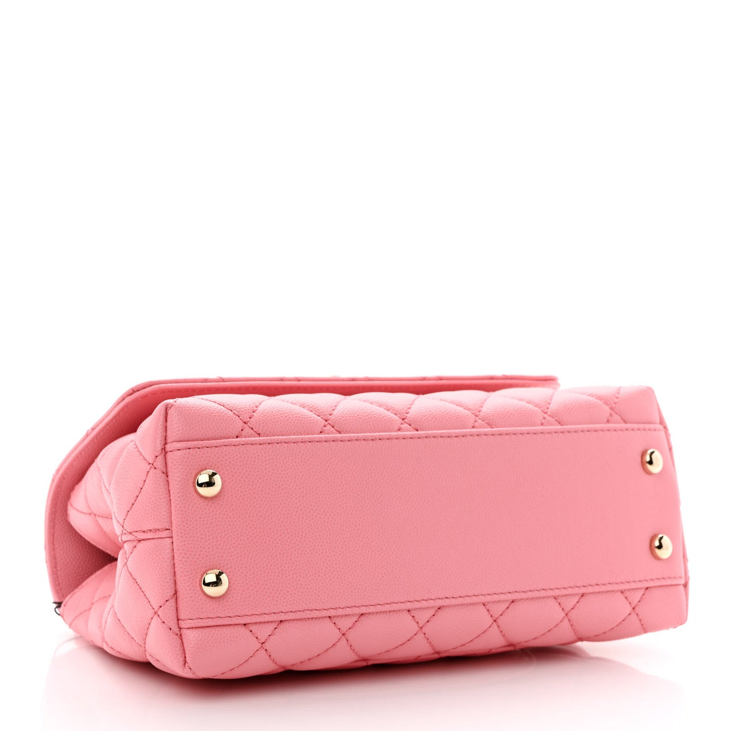 Caviar Quilted Mini Coco Chain Handle Flap Pink