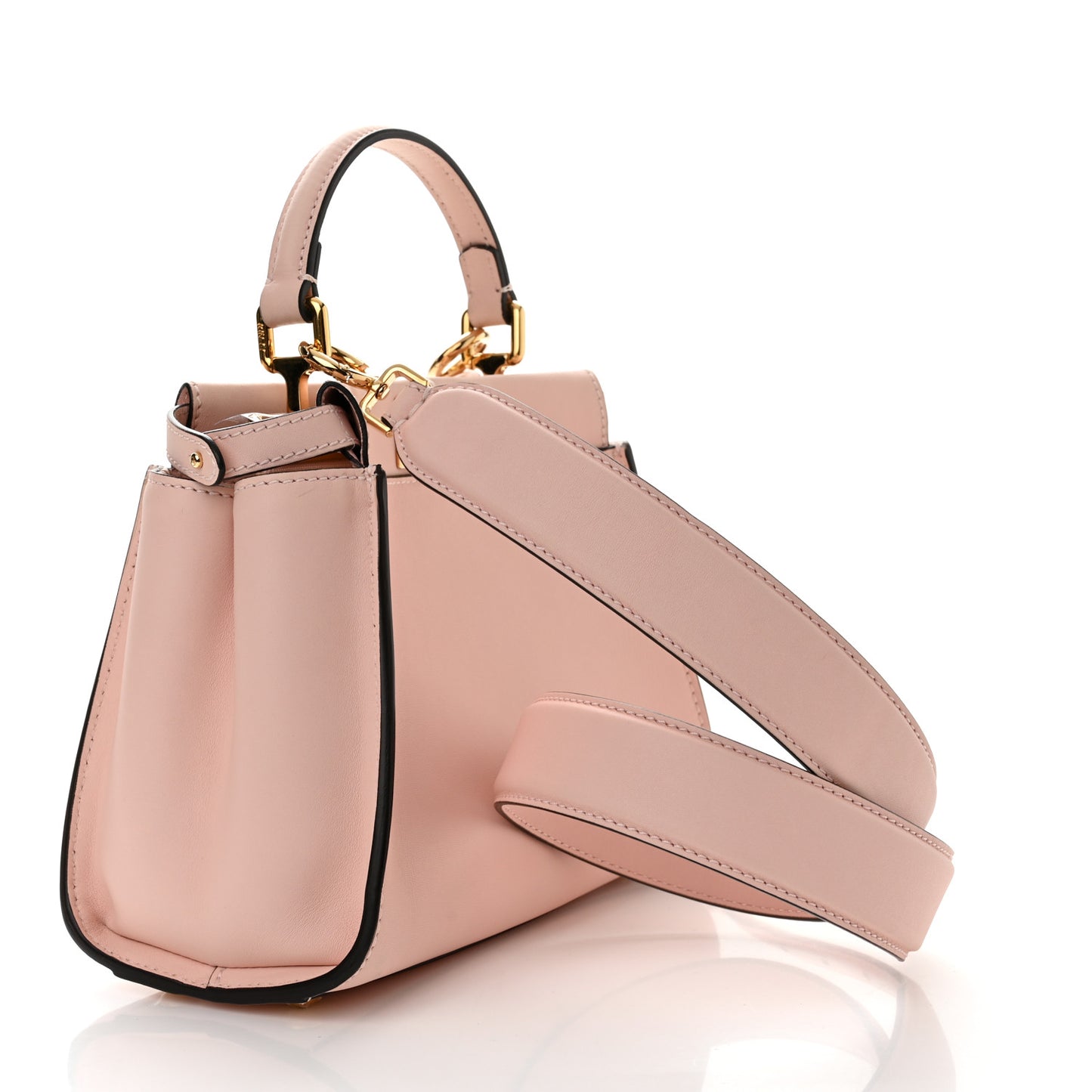 Vitello Seta Canvas FF Embroidered Mini Peekaboo Iconic Satchel Rosa Confetto