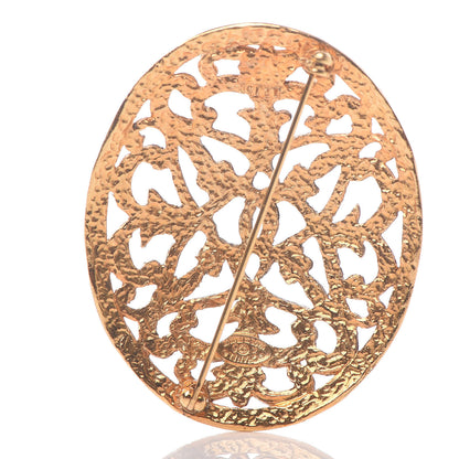 Chanel CC Brooch Gold 3 of 5