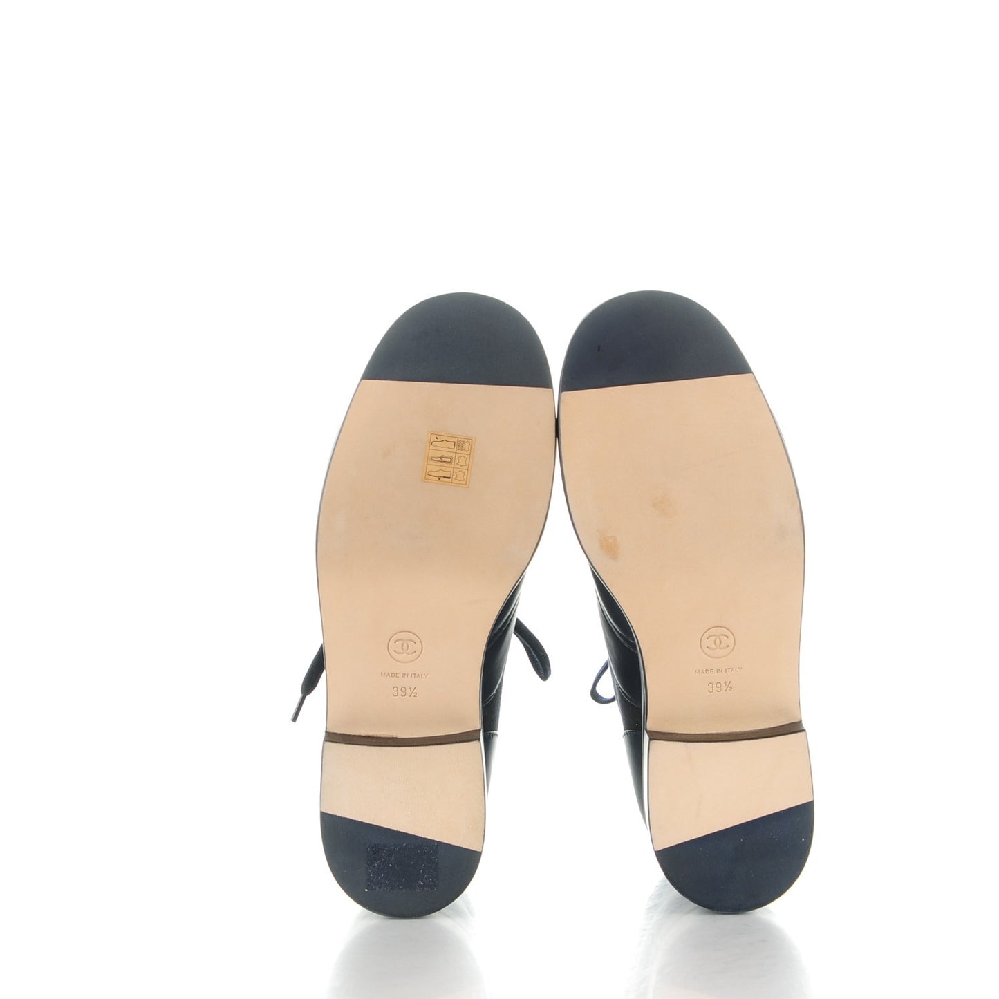 Lambskin Canvas Short Boots 39.5 Black Navy