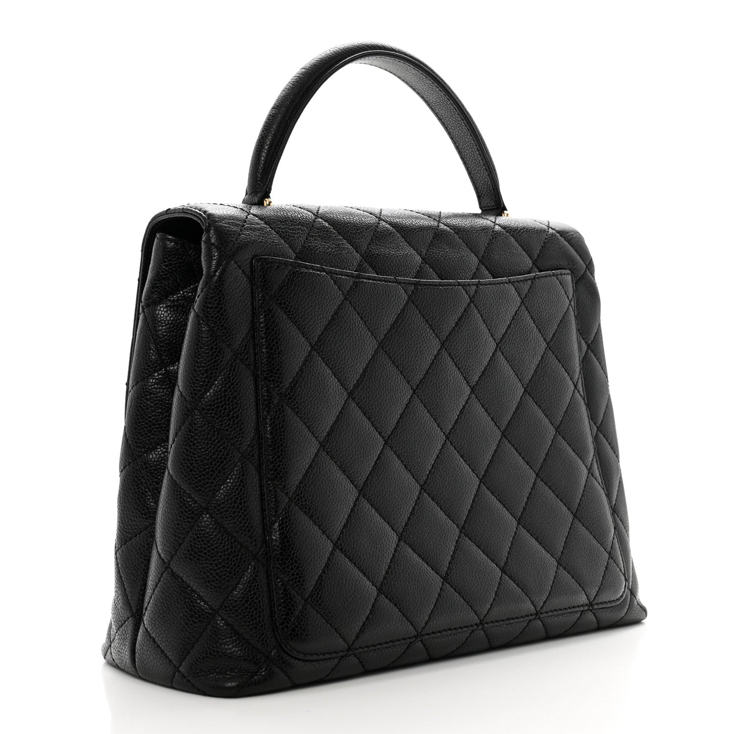 Chanel Caviar Quilted Jumbo Kelly Flap Black 3 of 11