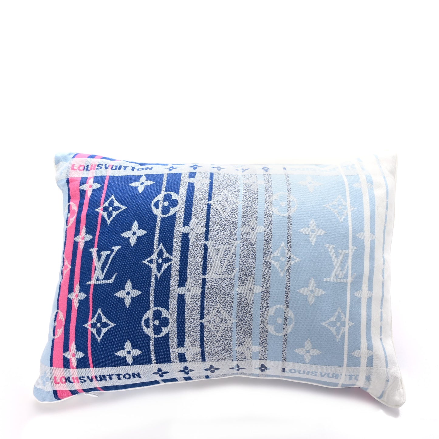 Cotton Monogram Cushion Pillow Sunset Blue
