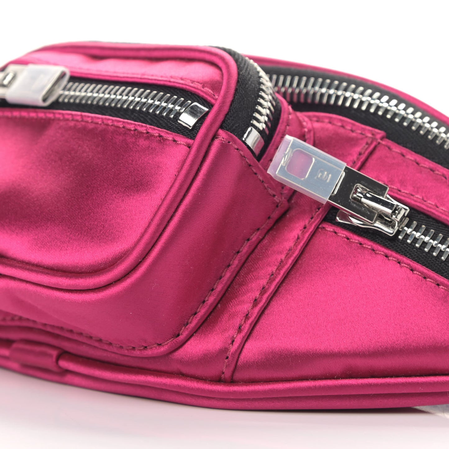 Satin Attica Mini Belt Bag Hot Pink