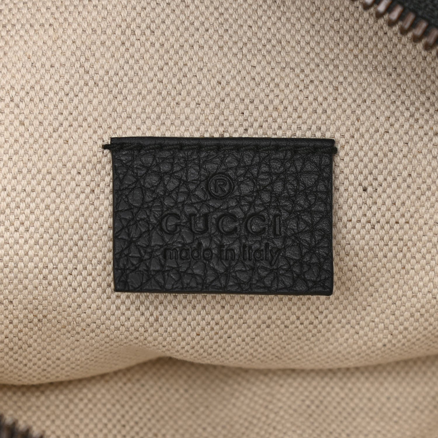 Gucci Grained Calfskin Logo Belt Bag Black 6 of 10
