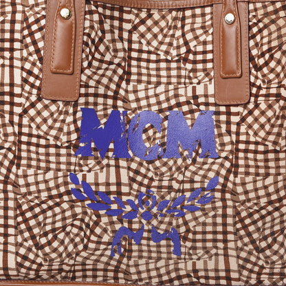 MCM Visetos Medium Liz Reversible Shopper Tote Cognac 20 of 20