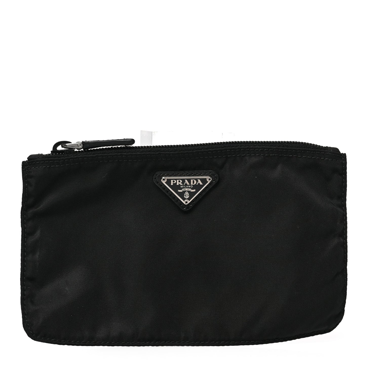 Nylon Tessuto Cosmetic Pouch Black