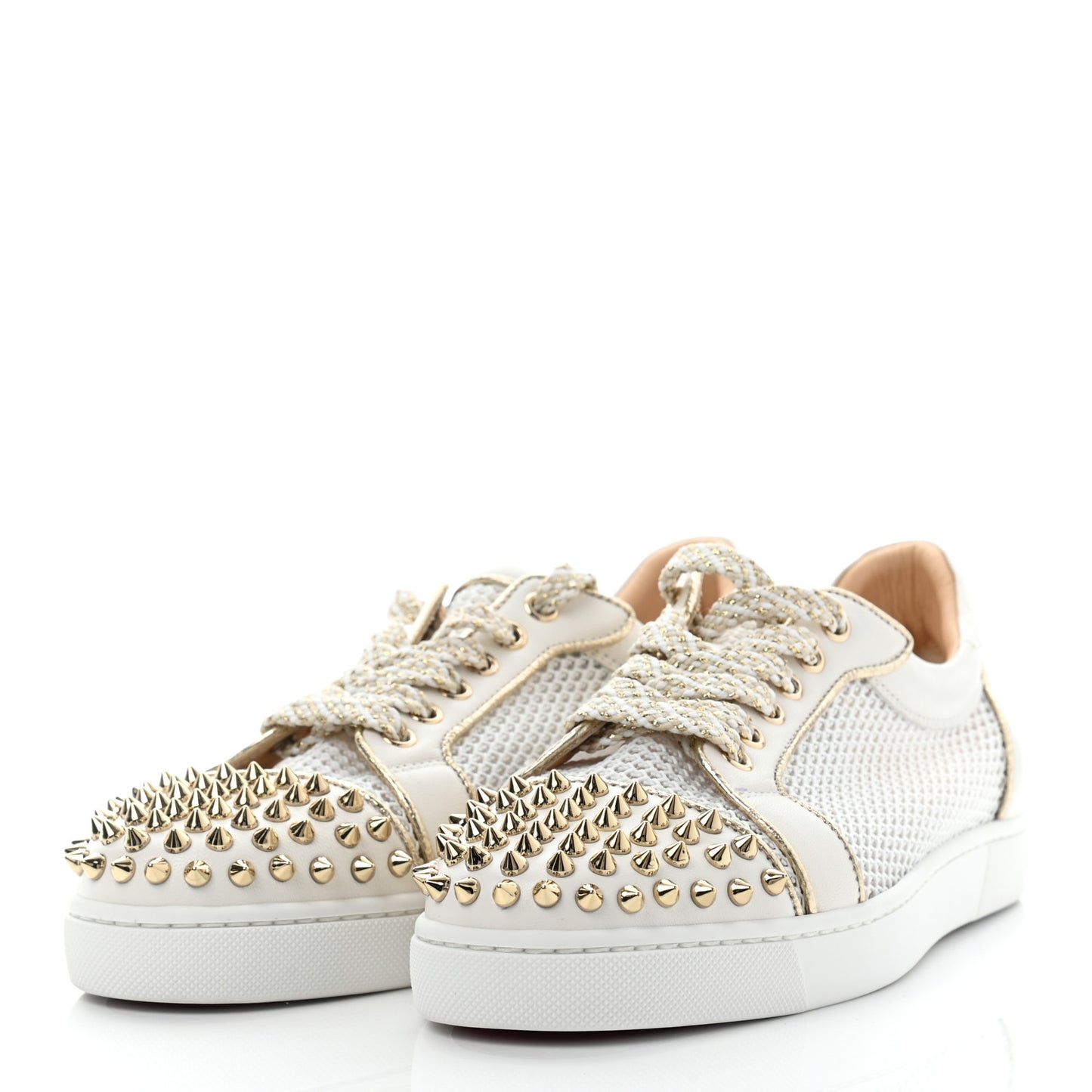Nappa Spikes Womens Vieira Flat Sneakers 39.5 Gold