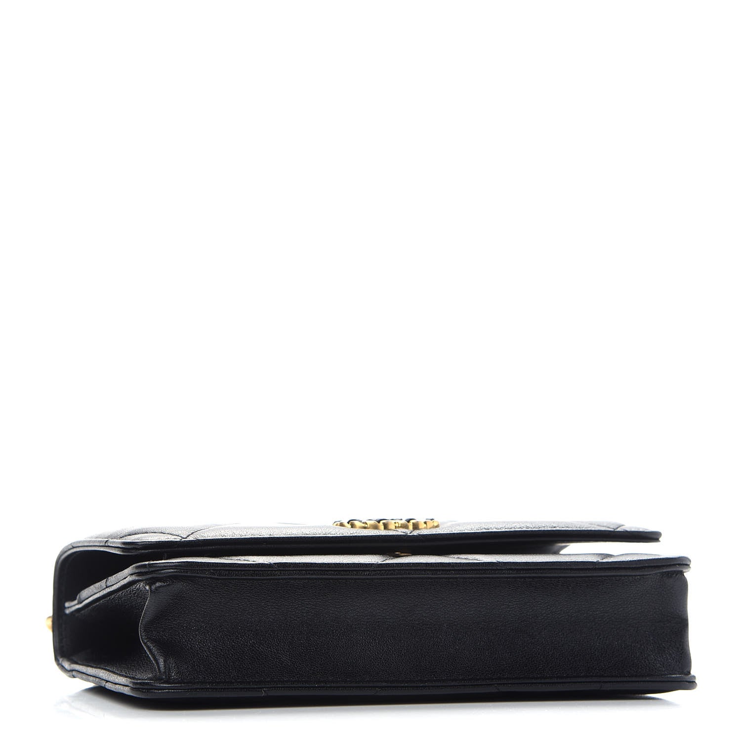 Chanel Goatskin Quilted Chanel 19 Wallet On Chain WOC Black 4 of 10