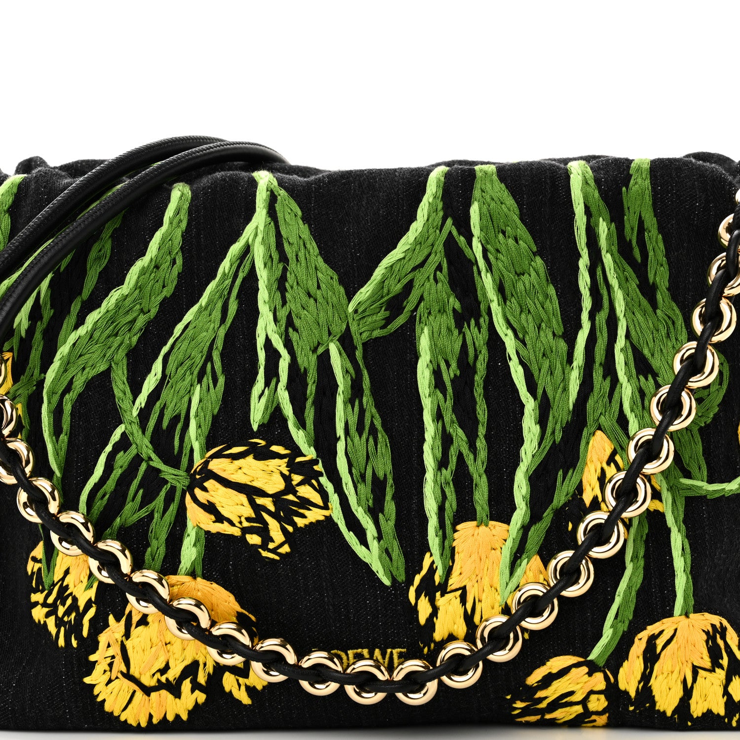Loewe Denim Calfskin Tulip Paulas Ibiza Medium Donut Chain