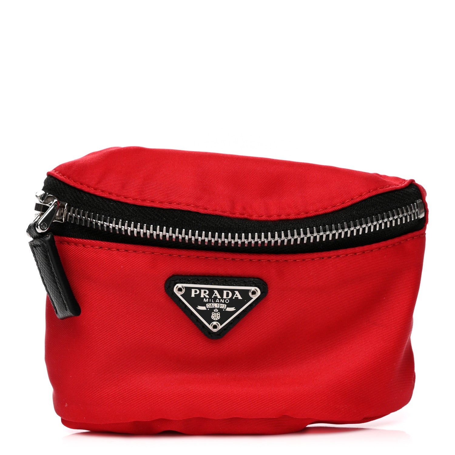Prada Tessuto Nylon Wrist Pouch Rosso 1 of 7