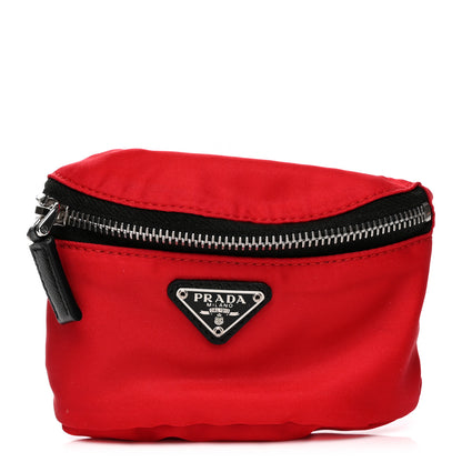 Prada Tessuto Nylon Wrist Pouch Rosso 1 of 7