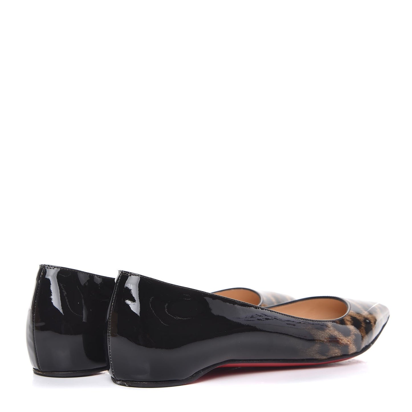 Patent Degrade Leopard Pigalle Follies Flats 35.5 Leopard Black