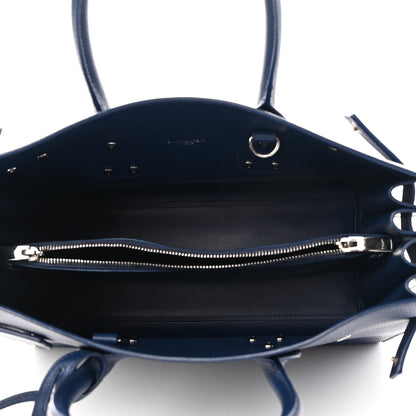 Saint Laurent Grained Calfskin Small Sac De Jour Navy 5 of 9