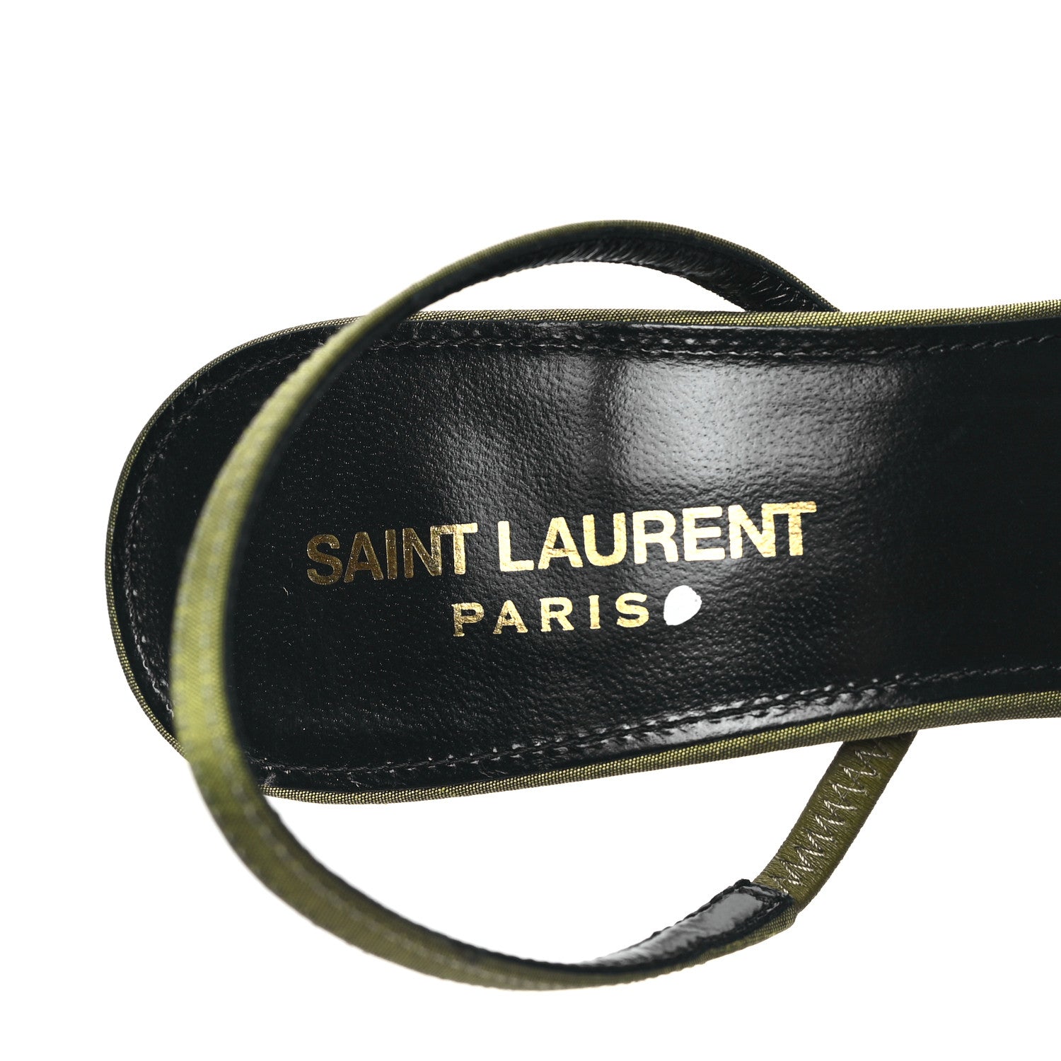 Saint Laurent Crepe De Chine Blade 105 Slingback Pumps 38.5 Lime 7 of 8