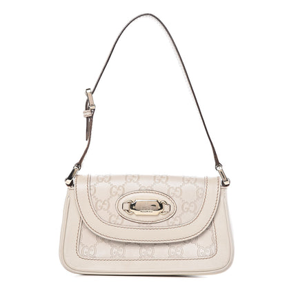 Gucci Guccissima Small Shoulder Bag Off White 1 of 12