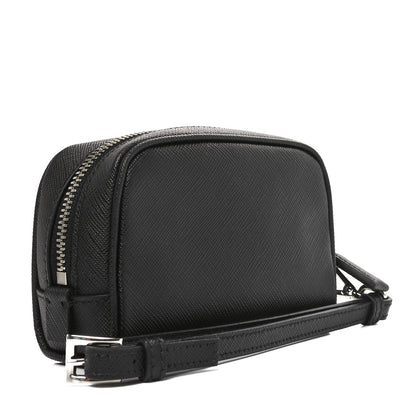 Prada Saffiano Travel Zip Pouch Black 3 of 9