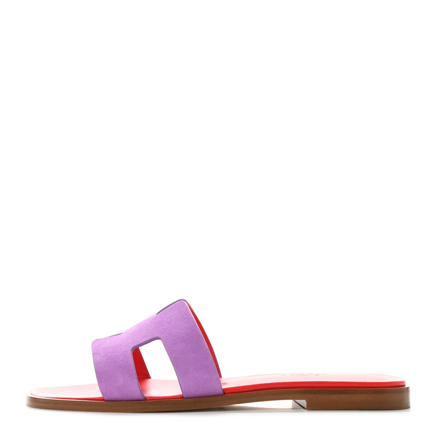 Hermes Suede Goatskin Oran Sandals 36 Violet Parme 1 of 8