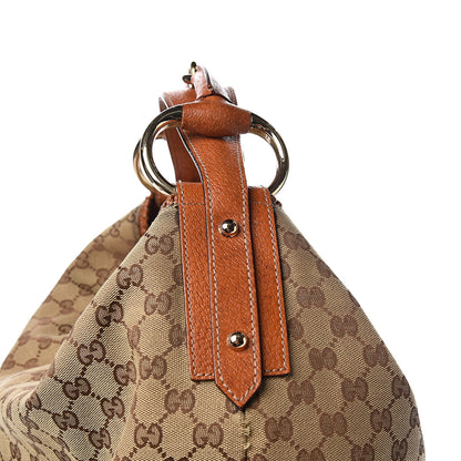 Gucci Monogram Large Horsebit Chain Hobo Brown 11 of 12