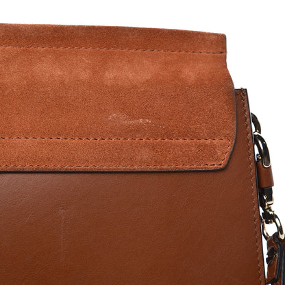 Chloe Suede Calfskin Medium Faye Shoulder Bag Tobacco 9 of 11