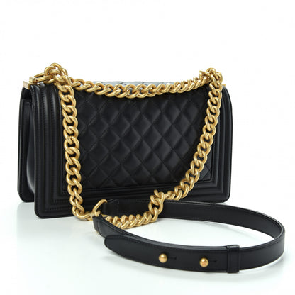 Chanel Calfskin Quilted Medium Boy Flap Black 3 of 10