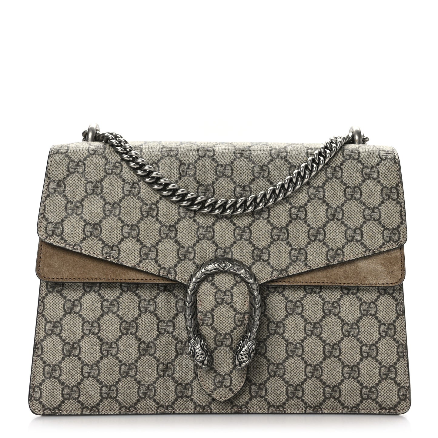 GG Supreme Monogram Medium Dionysus Shoulder Bag Taupe