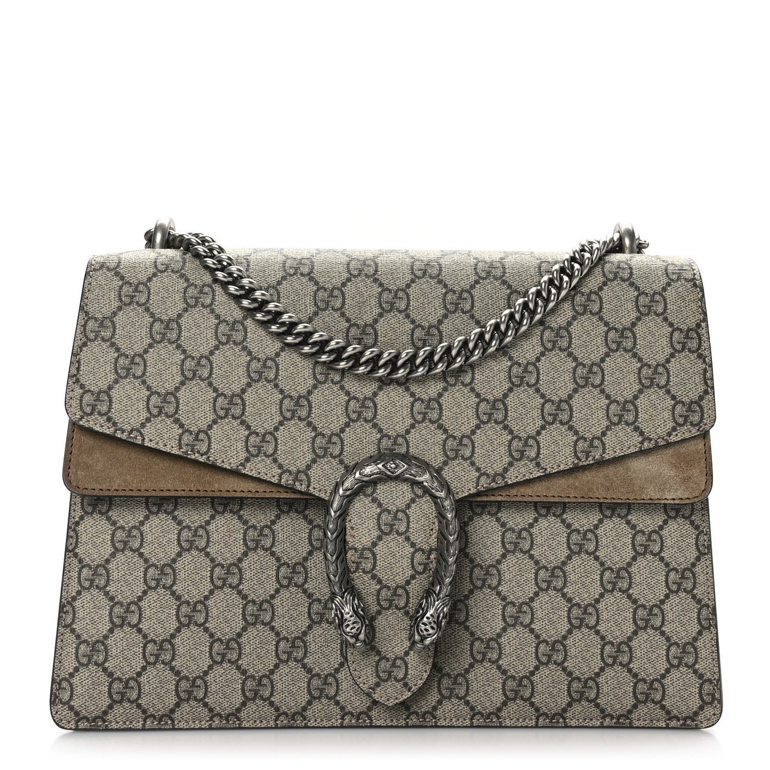 Gucci GG Supreme Monogram Medium Dionysus Shoulder Bag Taupe 1 of 10