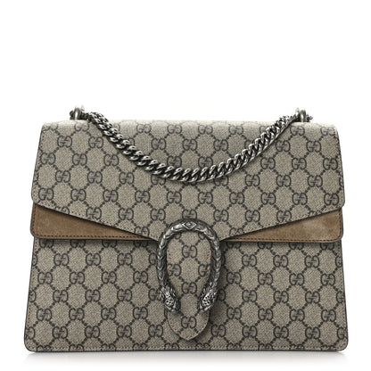 Gucci GG Supreme Monogram Medium Dionysus Shoulder Bag Taupe 1 of 10