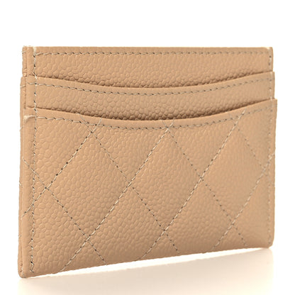 Chanel Caviar Quilted Card Holder Beige 3 of 9