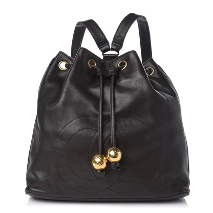 Chanel Lambskin CC Drawstring Backpack Brown 1 of 8