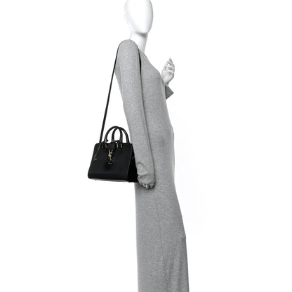 Saint Laurent Calfskin Monogram Baby Cabas Black 2 of 11