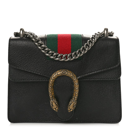 Gucci Calfskin Web Mini Dionysus Shoulder Bag Black 1 of 9