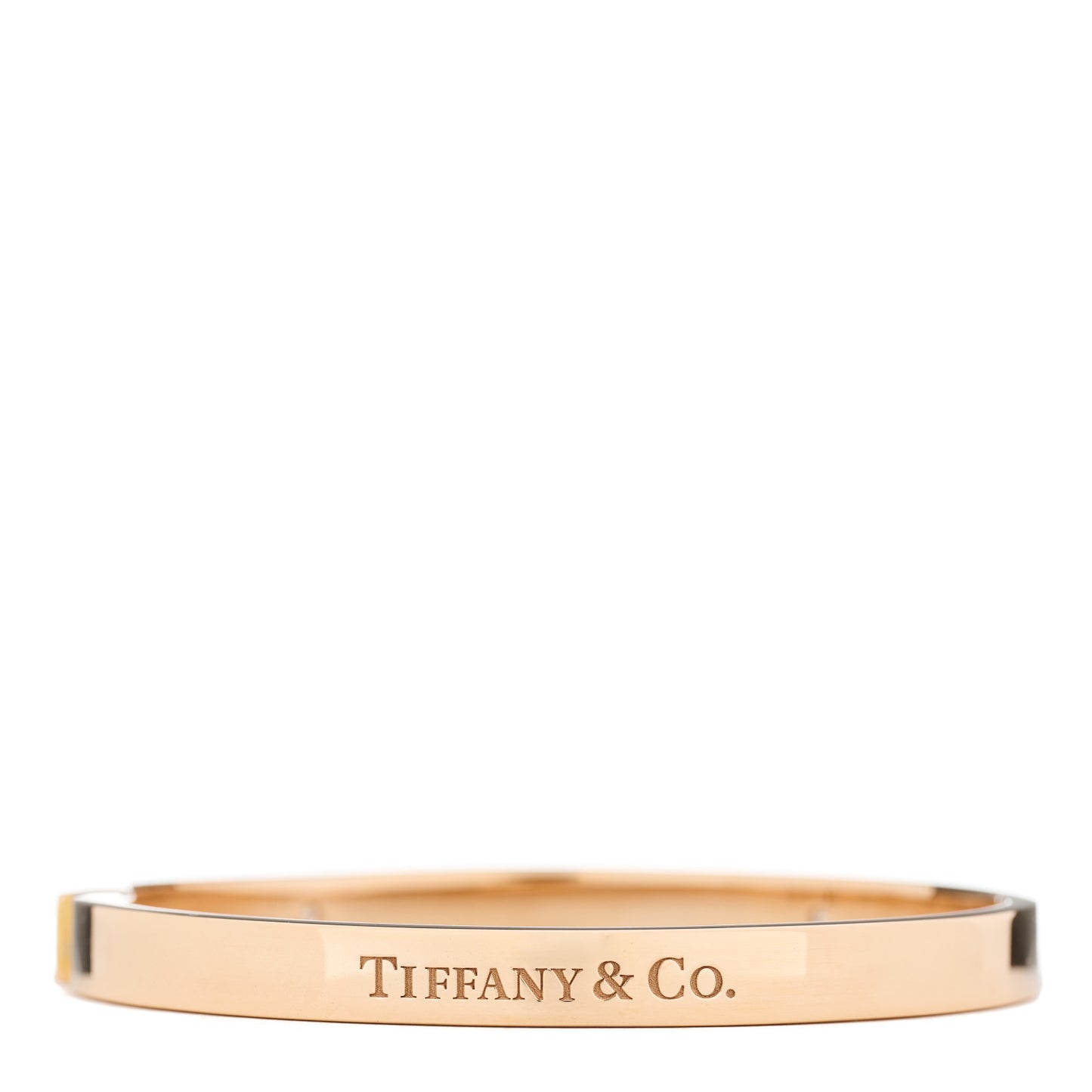 18K Rose Gold Diamond Hinged Bangle Bracelet