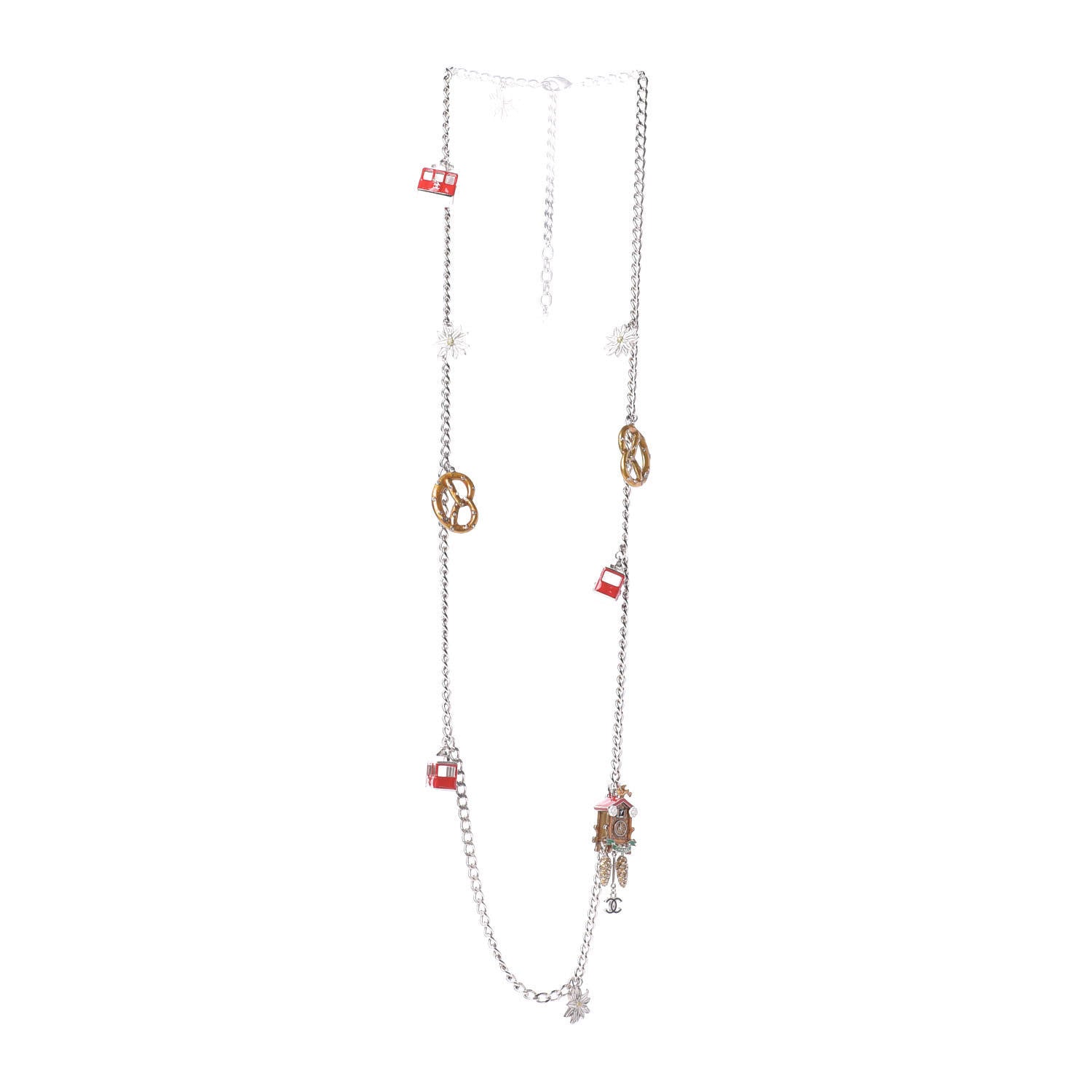 Chanel Paris Salzburg Charm Necklace Silver 3 of 11