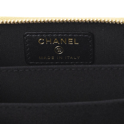 Chanel Metallic Calfskin Crocodile Embossed Cocodile Zip Coin Case Gold 7 of 10