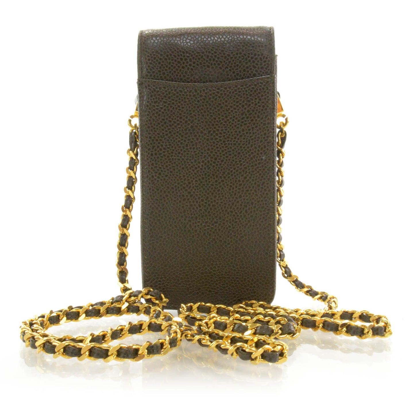 Caviar Cell Phone Case Crossbody Bag Khaki