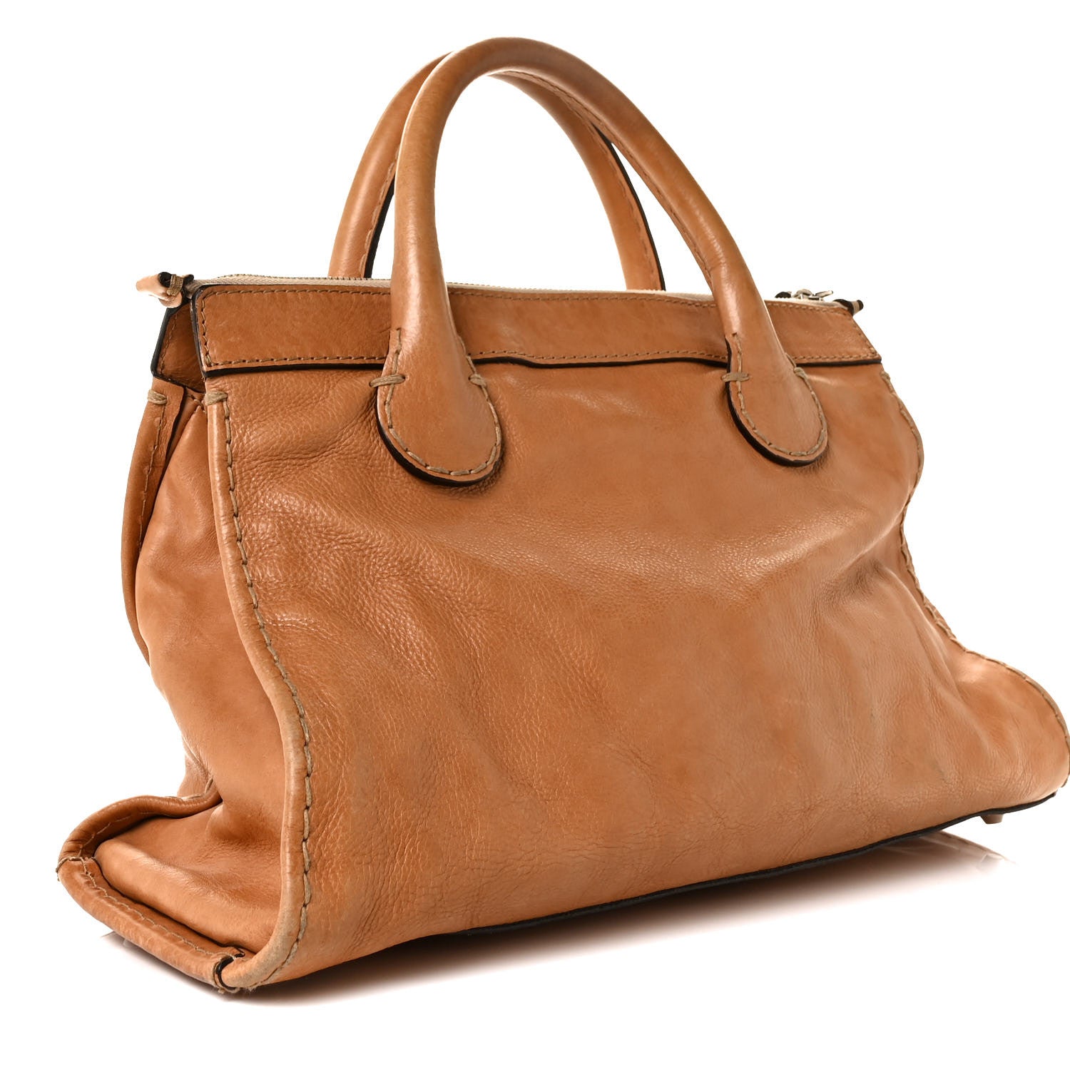 Chloe Calfskin Edith Satchel Beige 4 of 17