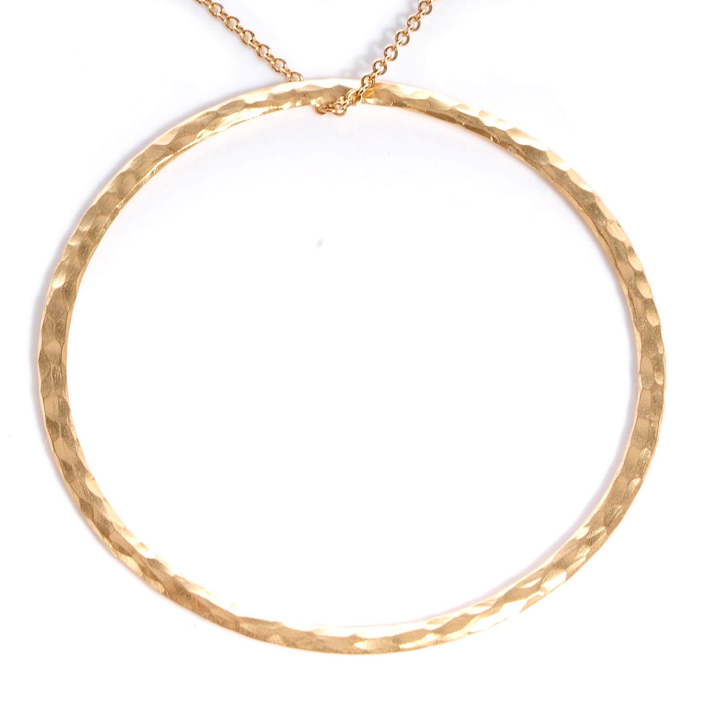 18k Yellow Gold Paloma Picasso Hammered Circles Pendant Necklace