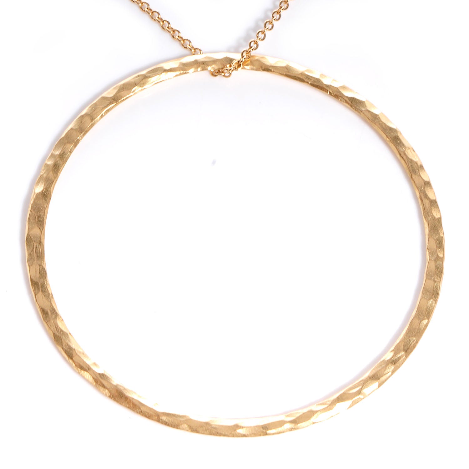 Tiffany 18k Yellow Gold Paloma Picasso Hammered Circles Pendant Necklace 4 of 8