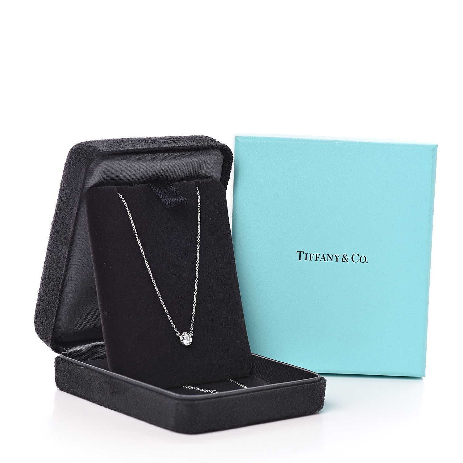 Tiffany Platinum Diamond .43ct Elsa Peretti Diamonds by the Yard Pendant Necklace 10 of 10