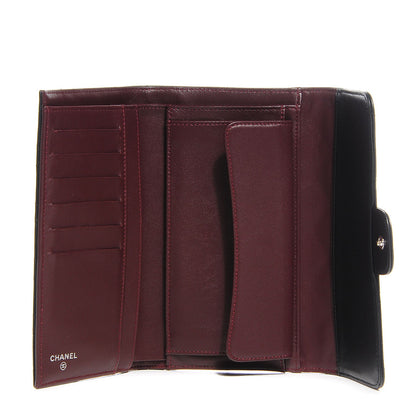 Chanel Lambskin Quilted Large Flap Wallet Black 4 of 9