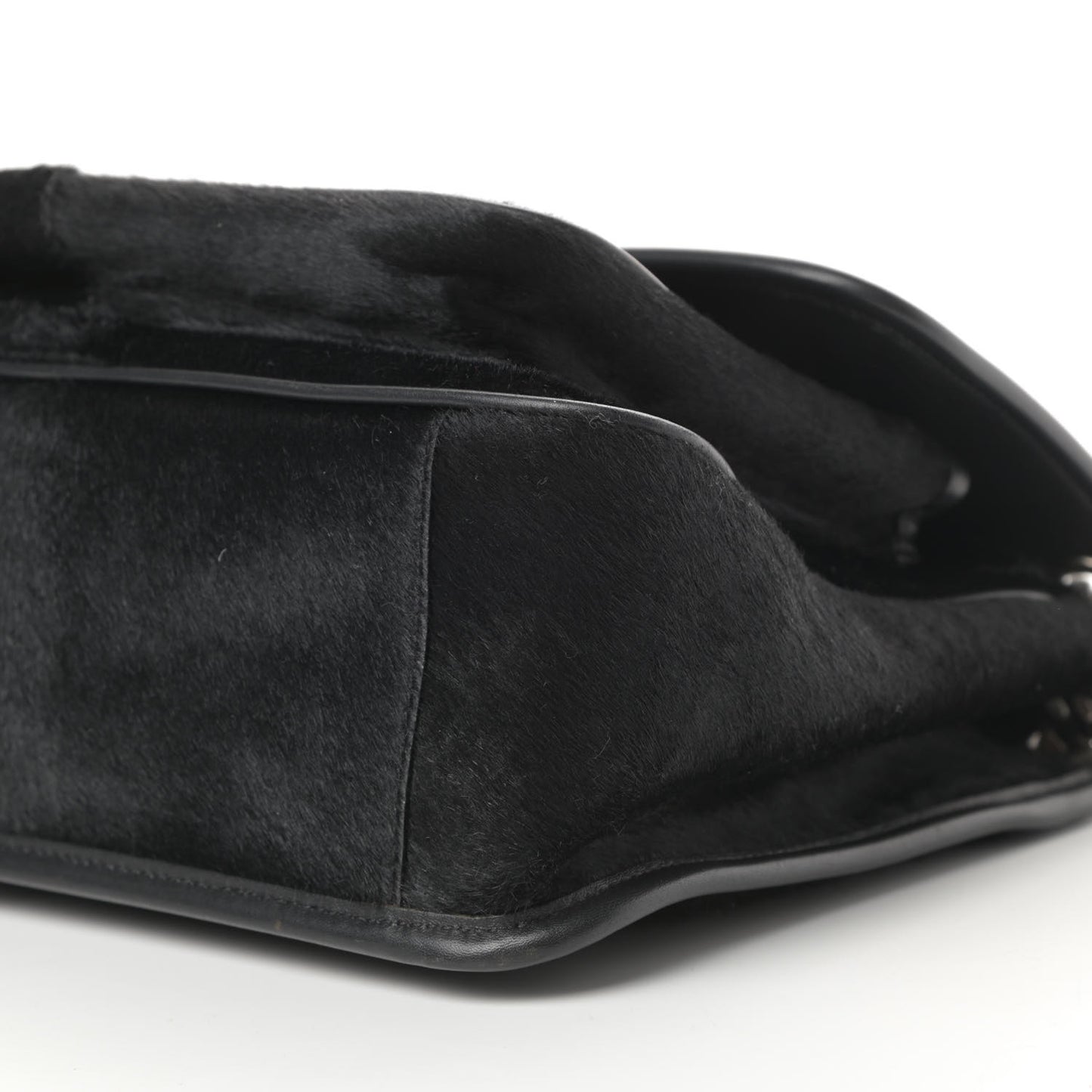 Calf Hair Matelasse Monogram Medium Niki Chain Satchel Black